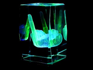 THE MIDDLE FINGER 3D LASER ETCHED CRYSTAL