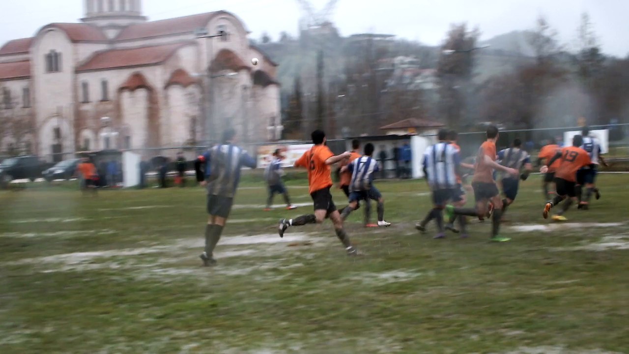 Το γκολ του Λ. Μουσαφίρη στο 88ο λεπτό (Αχιλλέας-Καλύβια 0-1)