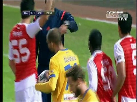 Νέα Σαλαμίνα-ΑΠΟΕΛ (χαμένο πέναλτι Τζιμπούρ 23')