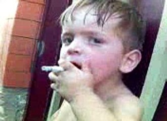 small child smoking