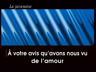 KARAOKE SERGE GAINSBOURG - La javanaise