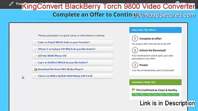 KingConvert BlackBerry Torch 9800 Video Converter Full Download - Legit Download (2015)