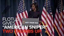 Michelle Obama Gives 'American Sniper' Two Thumbs Up