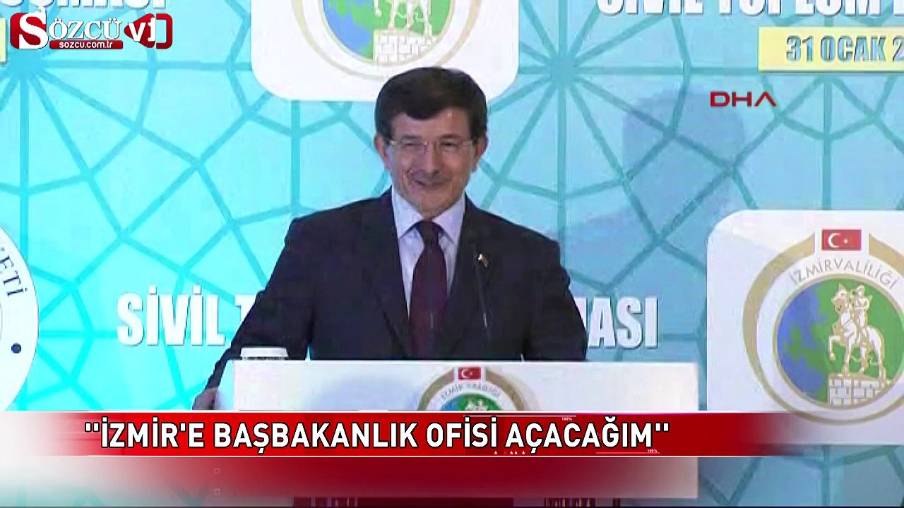 Davutoğlu: ''İzmir'e Başbakanlık ofisi açacağım''