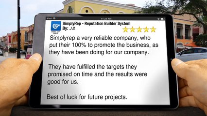 Reputation Builder System from SimplyRep Impressive Customer Review