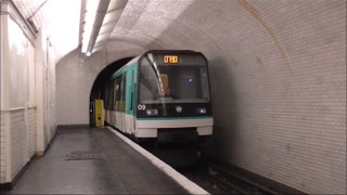 MF88 : Arrivée à la station Danube sur la ligne 7bis du métro parisien