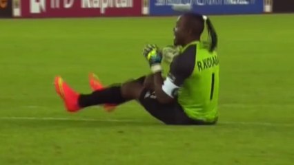 Kidiaba comemora vitória do R.D. Congo com 'bumbum celebration'