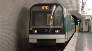 MF88 : Départ de la station Danube sur la ligne 7bis du métro parisien