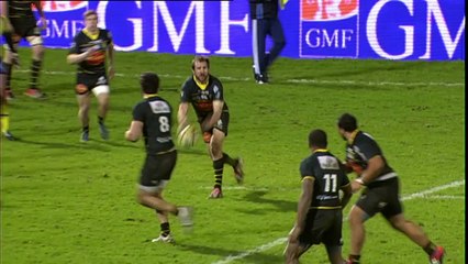 TOP14 - La Rochelle-Clermont: Essai Malietoa Hingano (LAR) - J17 - Saison 2014/2015