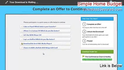 Simple Home Budget Download - Risk Free Download (2015)