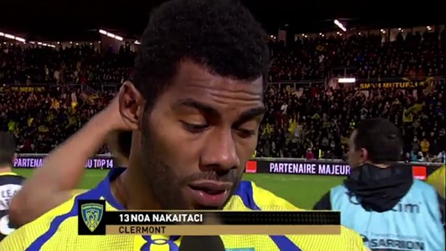 TOP14 - La Rochelle-Clermont: Interview Noa Naikataci (CLE) - J17 - Saison 2014/2015