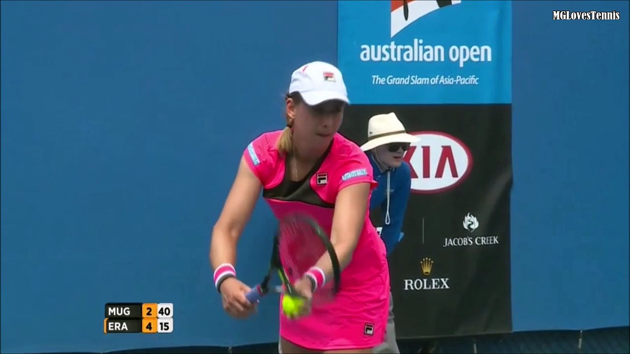 Garbine Muguruza vs Marina Erakovic Australian Open 2015 Highlights