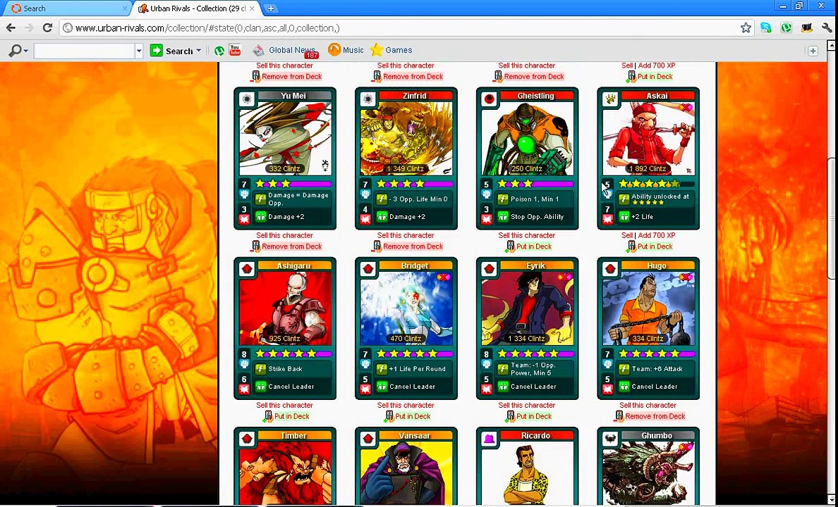 Buy Sell Accounts - Urban rivals account(2)