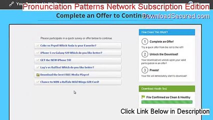 Pronunciation Patterns Network Subscription Edition Download Free - Download Now
