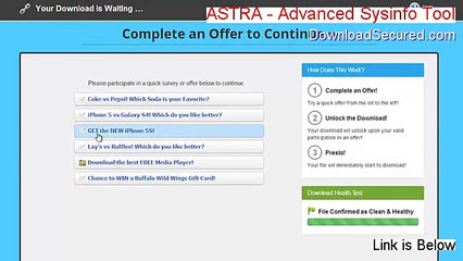 ASTRA - Advanced Sysinfo Tool Serial - Instant Download 2015