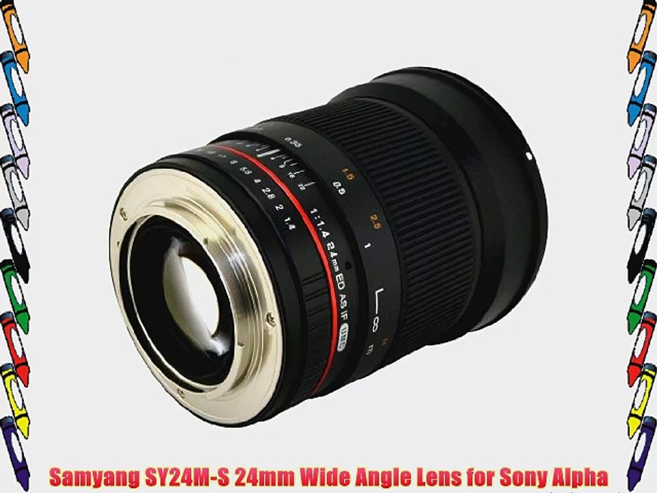 Samyang SY24M-S 24mm Wide Angle Lens for Sony Alpha