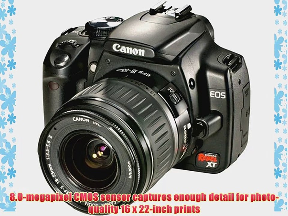 Canon Digital Rebel XT DSLR Camera with EF-S 18-55mm f3.5-5.6 Lens (Black) (OLD MODEL)