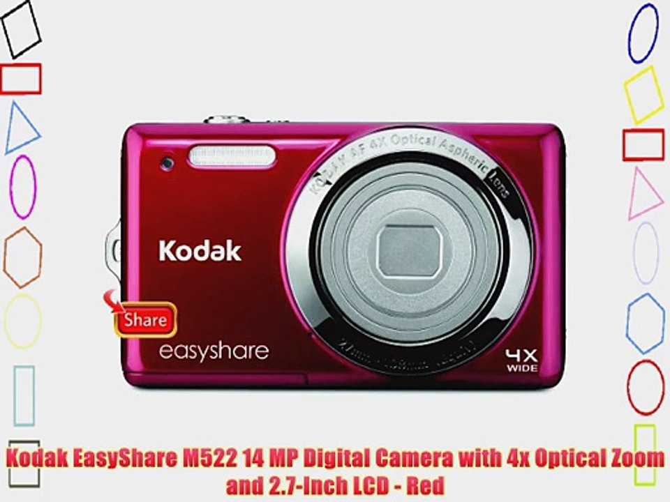 Kodak EasyShare M522 14 MP Digital Camera with 4x Optical Zoom and 2.7