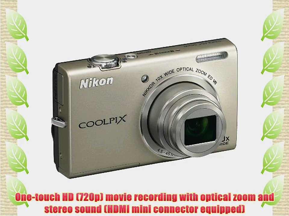 Nikon COOLPIX S6200 16 MP Digital Camera with 10x Optical Zoom NIKKOR ED Glass Lens and HD