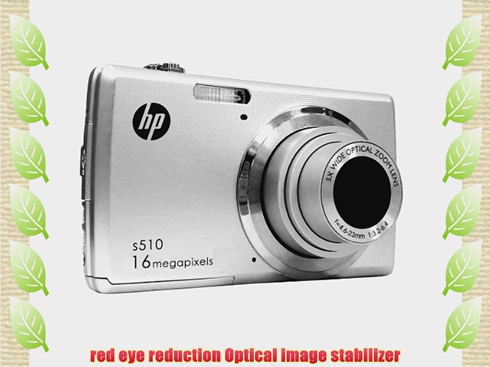 HP HP-S510 16MP Digital Camera with 5x Optical Image Stabilized Zoom and 2.7-Inch LCD Screen