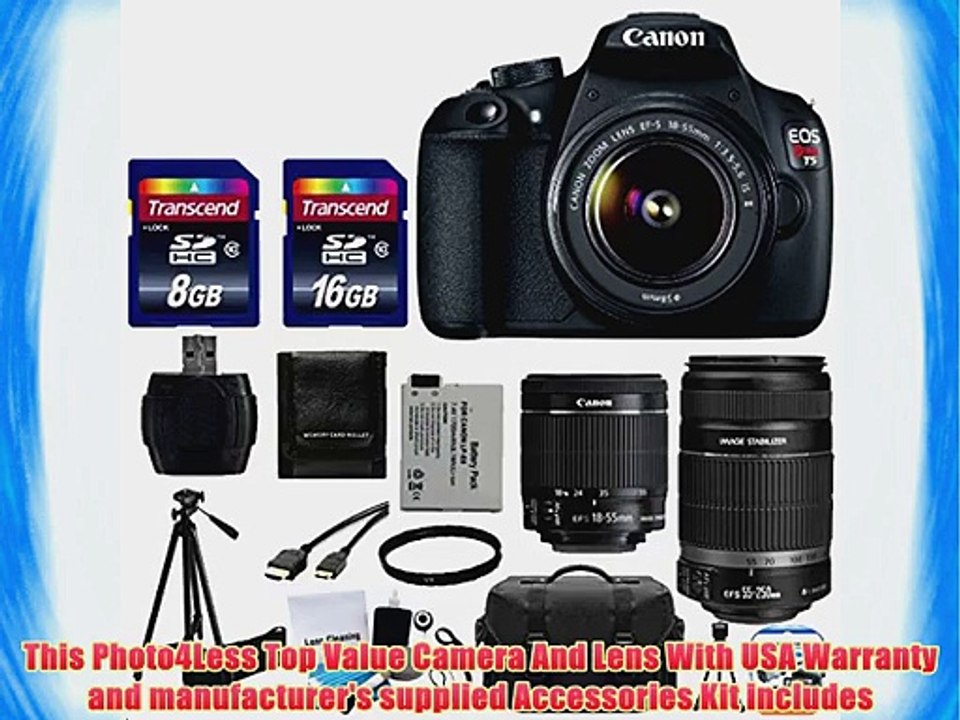 Canon EOS Rebel T5 18MP EF-S Digital SLR Camera USA warranty with Canon EF-S 18-55mm f/3.5-5.6