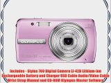 Olympus Stylus 760 7.1MP Digital Camera with Dual Image Stabilized 3x Optical Zoom (Pink)
