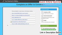 Quick Article Spinner Key Gen - quick article spinner registration code (2015)