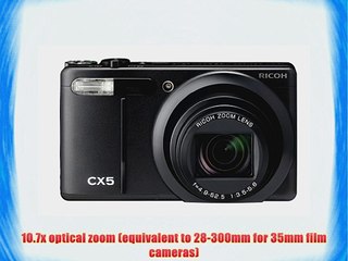 Ricoh CX5 10 MP CMOS Digital Camera with 10.7x Optical Zoom (Black)