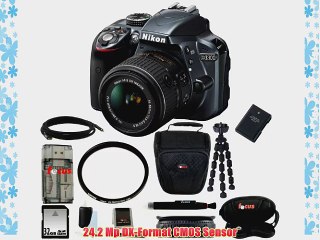 Nikon D3300 DSLR Camera with 18-55mm Lens (Grey)   32GB Memory Card   All in One High Speed
