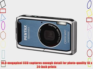 Pentax Optio W60 Waterproof 10MP Digital Camera with 5x Wide Angle Optical Zoom (Ocean Blue)