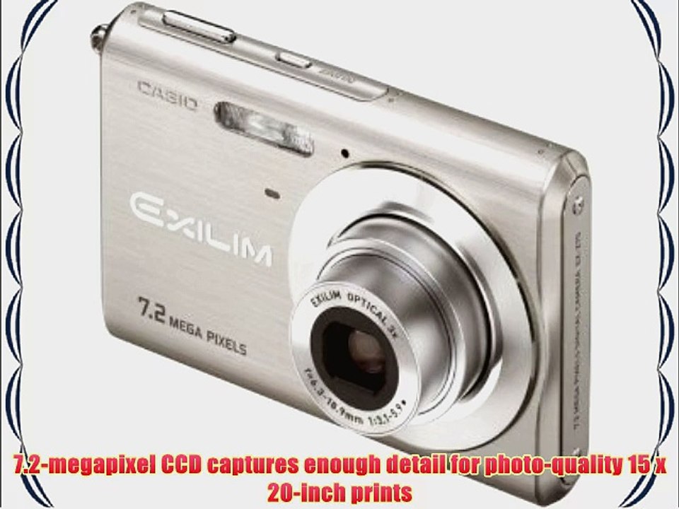 Casio Exilim EX-Z70 7.2MP Digital Camera with 3x Anti Shake Optical Zoom (Silver)