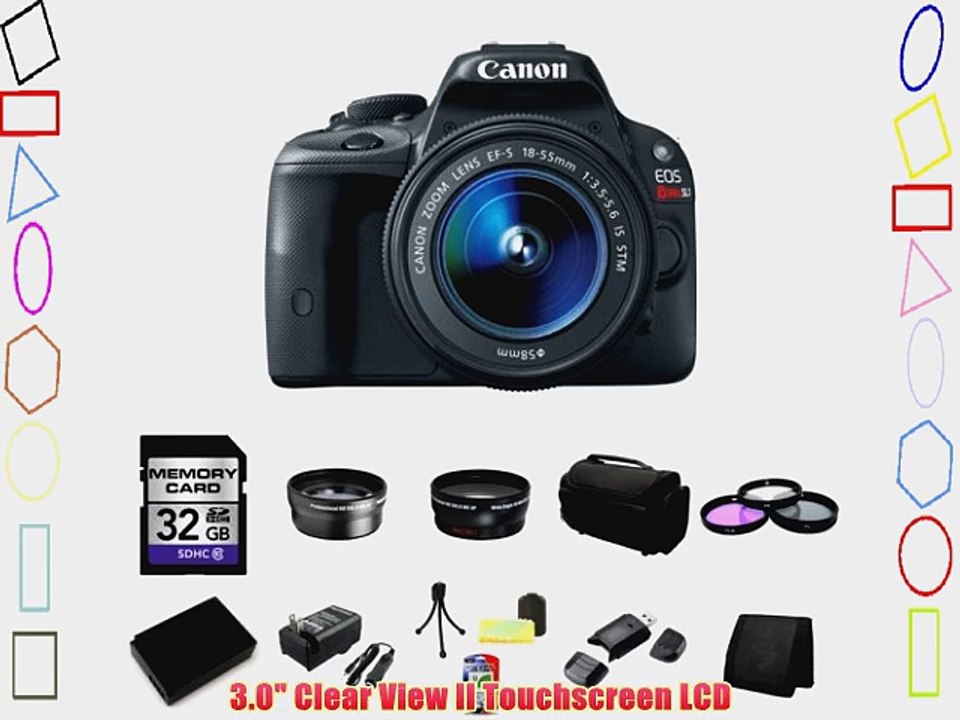 Canon EOS Rebel SL1 DSLR Camera with EF-S 18-55mm f/3.5-5.6 IS STM Lens Package 1