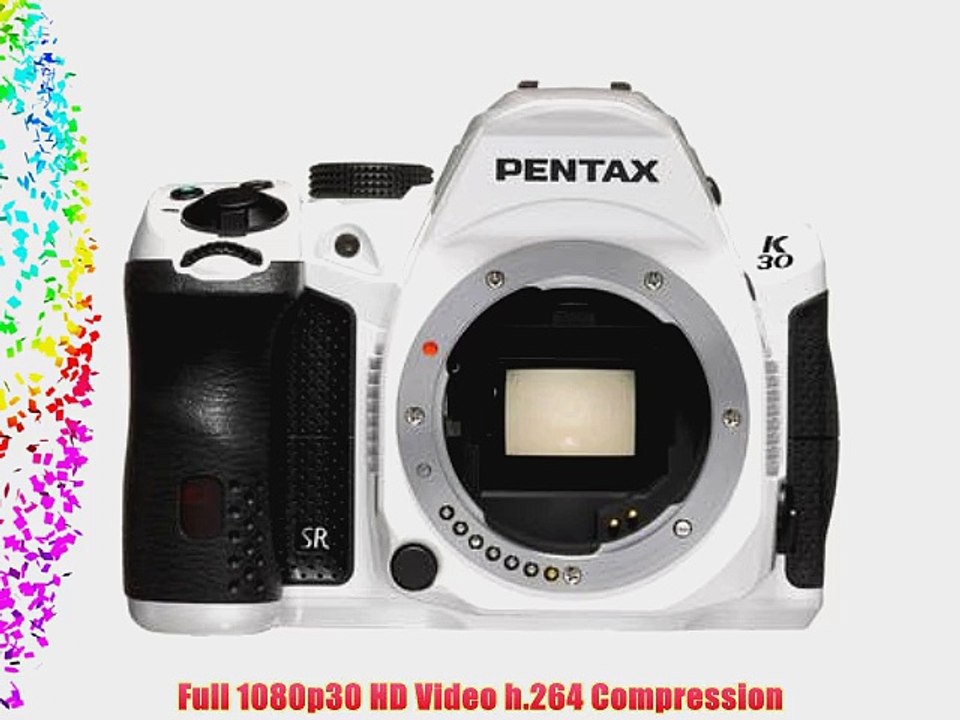 Pentax K30 Digital Camera with 18-135mm Lens Kit (White)