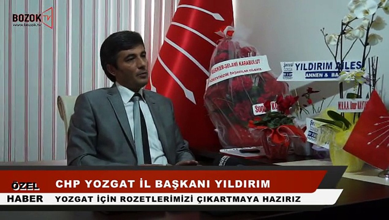 CHP İL BAŞKANI MEHMET YILDIRIM YOZGATİÇİN ROZETLERİMİZİ ÇIKARTMAYA HAZIRIZ