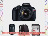 Canon EOS Rebel T5 with 18-55mm and 55-250mm STM Lens   Free Accessories