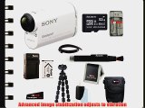 Sony HDR-AS100V HDR-AS100V/W POV Action Cam with Sony 32GB Micro SD Card   Focus Case   Replacement