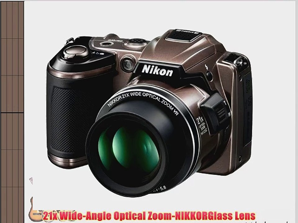 Nikon COOLPIX L120 14.1 MP Digital Camera with 21x NIKKOR Wide-Angle Optical Zoom Lens and