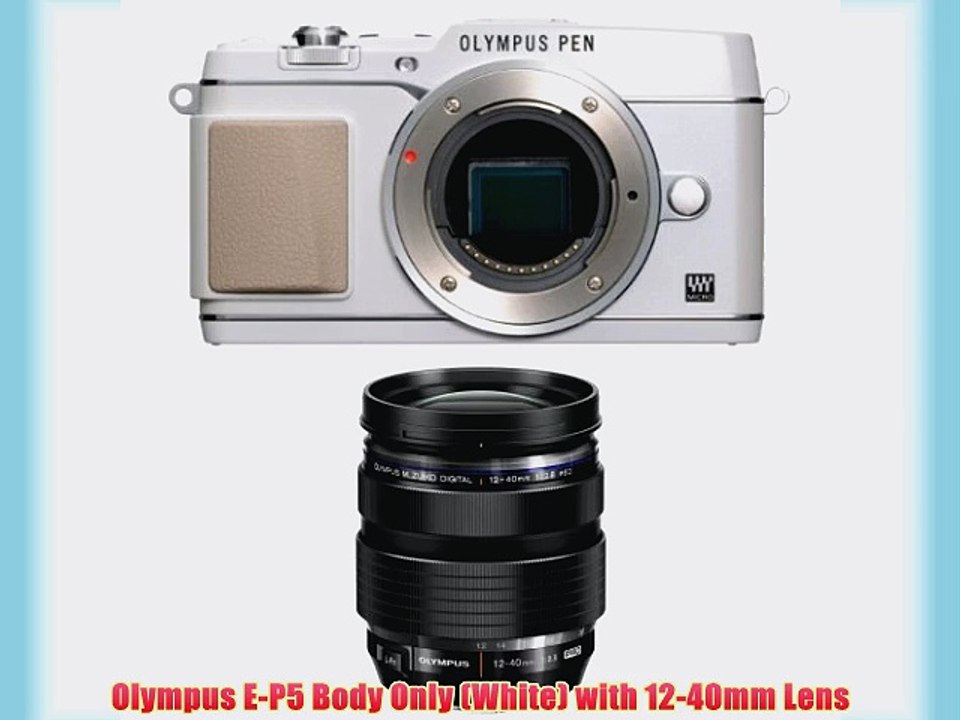 Olympus E-P5 Body Only (White) with 12-40mm Lens
