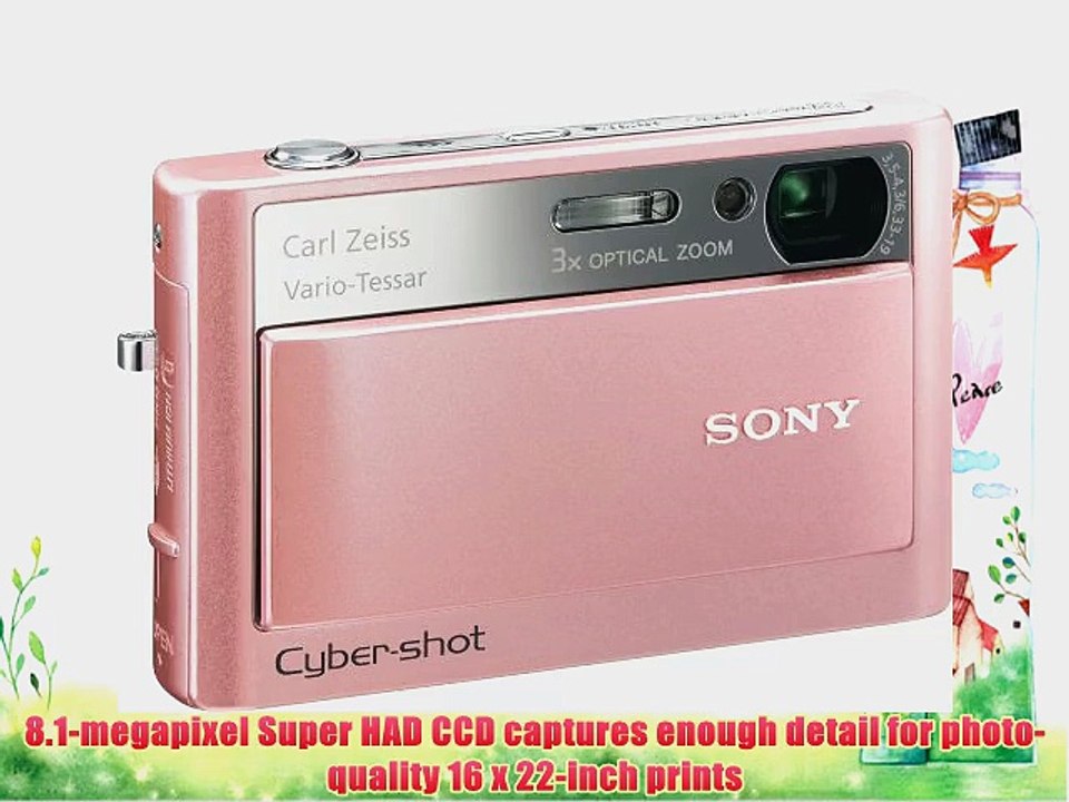 Sony Cybershot DSC-T20 8MP Digital Camera with 3x Optical Zoom and Super Steady Shot (Pink)