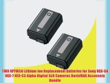 TWO NPFW50 Lithium Ion Replacement Batteries for Sony NEX-5N NEX-7 NEX-C3 Alpha Digital SLR