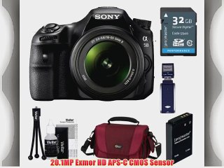 Sony Alpha SLT-A58 Digital SLR Camera with DT 18-55mm f/3.5-5.6 SAM II Lens   32GB High Speed