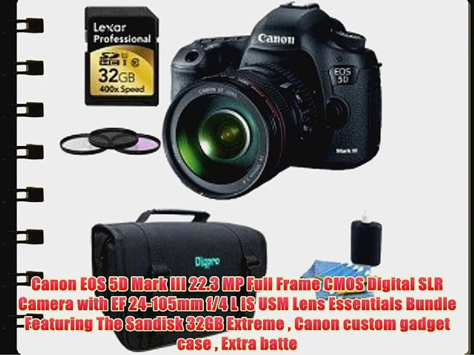Canon EOS 5D Mark III 22.3 MP Full Frame CMOS Digital SLR Camera with EF 24-105mm f/4 L IS