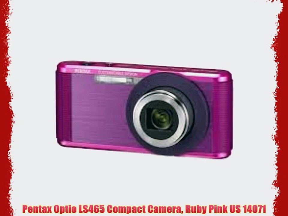 Pentax Optio LS465 Compact Camera Ruby Pink US 14071