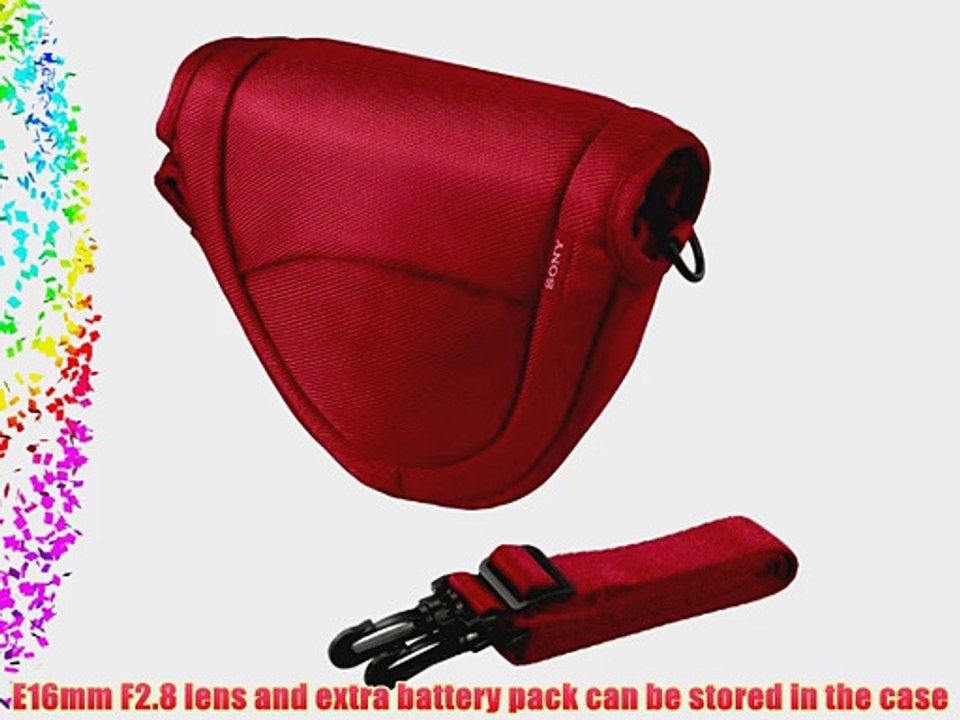 Sony Soft Carrying Case for NEX-5 NEX-3 NEX-C3 | LCS-EMC R RED