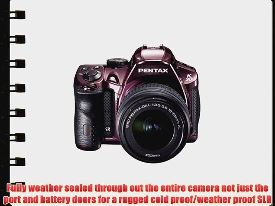 Pentax K-30 Weather-Sealed 16 MP CMOS Digital SLR with 18-55mm Lens (Crystal Bordeaux)