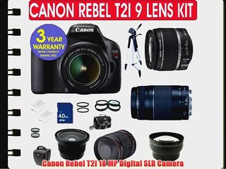 Canon Rebel T2i Digital SLR Camera   Deluxe Camera Outfit