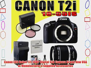 Canon EOS Rebel T2i 18 MP CMOS APS-C Digital SLR Camera w/ EF-S 18-55mm f/3.5-5.6 IS Lens DavisMAX