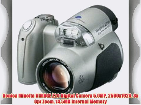 Konica Minolta DIMAGE Z20 Digital Camera 5.0MP 2560x1920 8x Opt Zoom 14.5MB Internal Memory