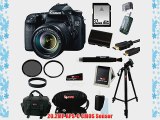 Canon EOS 70D SLR CMOS 20.2MP Digital Camera EFS 18-135mm Lens   32GB Deluxe Acc Bundle with