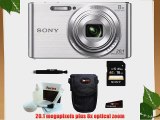 Sony DSCW830 DSCW830 W830 20.1 Digital Camera with 2.7-Inch LCD (Silver)   Sony Case   Sony